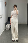 BASERANGE Classic Bamboo Fiber Bamboo Cotton Slim Fit T-shirt Series Collection Round Neck Bottoming Shirt France BAS-TOCT-BL-000-UNDYED